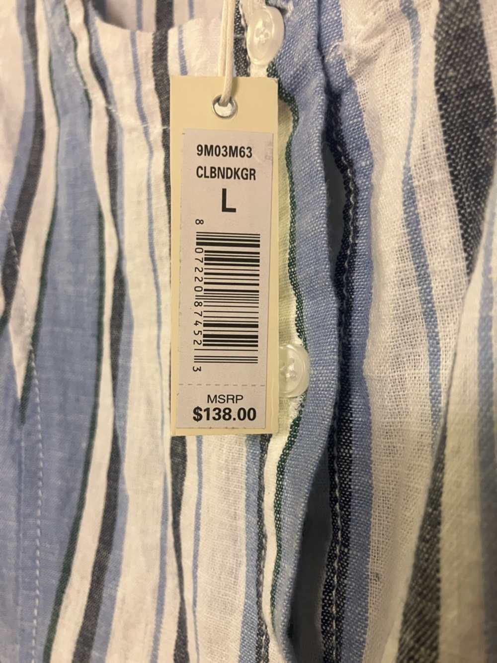 Max Studio Blue and White Striped Sleeveless Midi Dress - Picture 5 of 6